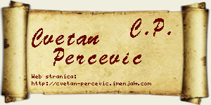 Cvetan Perčević vizit kartica